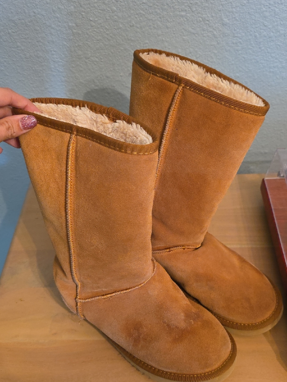 UGG Chestnut Plush Shearling Boot Interior View